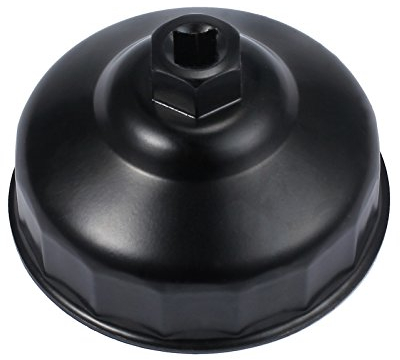 Bohaner 86 mm 16 Flöten Ölfilterschlüssel Cup Socket Typ Entfernungswerkzeug Ölfilter Gehäuse Kappe Entfernungswerkzeug für N54 N55 N52 Motoren (schwarz)