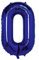 Folienballon Dunkelblau nummer 0, Riese Luftballon Geburtstag 105cm, Folienballon Zahl ideal für Party, Jubiläum, Geburtstag, Zahlenballon, Helium