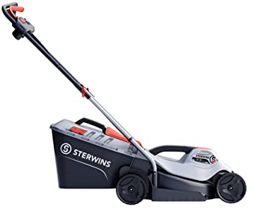 STERWINS - Tondeuse à gazon électrique - 400 m² - 1200 W - 220 V - 330 mm de largeur de coupe - Panier collecteur de 30 l - 4 positions de coupe - Prise intégrée sans câble d'alimentation