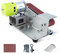 Small Bench Belt Sander Mini Power Sander File Grinder with 10 Sanding Belts 30mm x 330mm Equipped with 7 Speed Adjustable Power Adapter