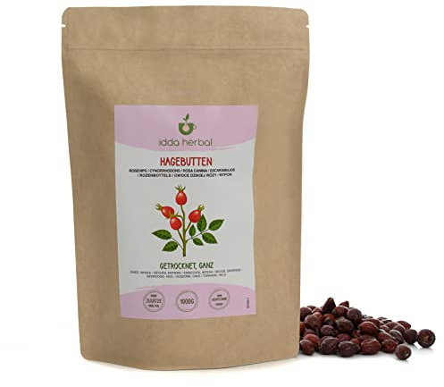 Rosa canina intera (1kg), Bacche di rosa canina, rosa canina essiccata, frutti interi, Rosa Canina 100% naturale, senza additivi