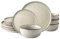 AmorArc Stoneware Dinnerware Sets for 4,Round Reactive Glaze Ceramic Plates and Bowls Set,Highly Chip and Crack Resistant | Dishwasher & Microwave Safe Dishes Set,Service for 4 (12pc)