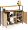 IDMarket - Hausbar Barschrank, Bar Tresen Möbel mit Türen und Regalen, Industrie-Design