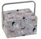 Hobby Gift Exclusive große Aufbewahrungsbox für Näharbeiten, Graue Hunde