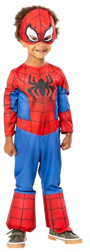 Rubie's Offical Spideman Marvel Costume, Kids Fancy Dress, Cartoon, Spidey Classic