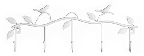 CAZARU Garderobe Vögel Metall Wandgarderobe und Hutablage Multifunktions-Haken Aufhänger für Wohnzimmer Schlafzimmer Schmiedeeisen Kleiderhaken Wandgarderobe