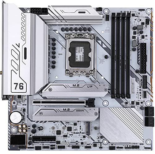 SIMPLETEK LGA1700 B760M Micro-ATX Motherboard | 4 X DDR4 / DDR5 Slots with Built-in Wifi 6 | 3 x M.2 PCIe 4.0 Gaming Slot | 12th 13th Gen