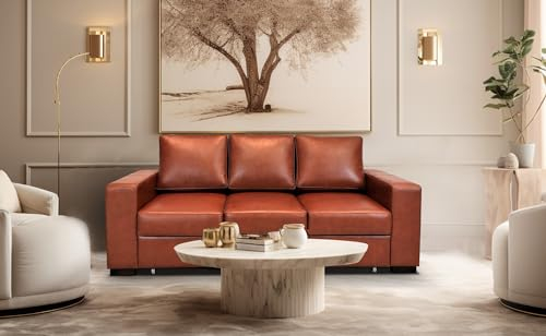Quattro Meble Echtleder 3 er Sofa Mallorca FS mit Schlaffunktion Ledersofa Leder Antique Couch mit Bettfunktion Farbauswahl !