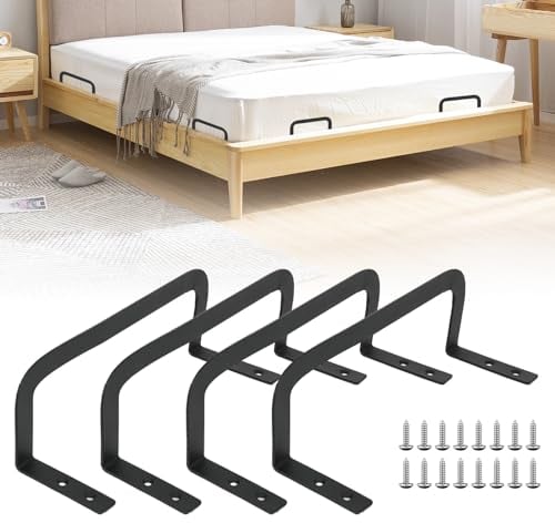 CISSIYOG Barra Ferma Materasso, Ferma Materasso Scorrevole, Ferma Materasso Letto, Barra Ferma Materasso Antiscivolo, Ferma Materasso in Metallo, impedisce al Materasso di Scivolare (4 Pezzi)