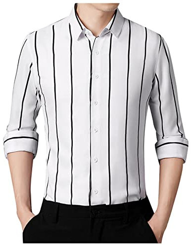 Chemise Cargo Homme Manches Longues Chemise Casual Regular Fit Chemises Grande Taille Pas Cher Cadeau Chemise Rose Homme