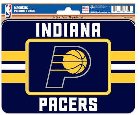 Rico Industries NBA Basketball Houston Rockets Stripes Magnetischer Bilderrahmen (12,7 x 17,1 cm) & Magnet-Kombi-Set – Heimdekoration – Regrigerator, Büro, Küche