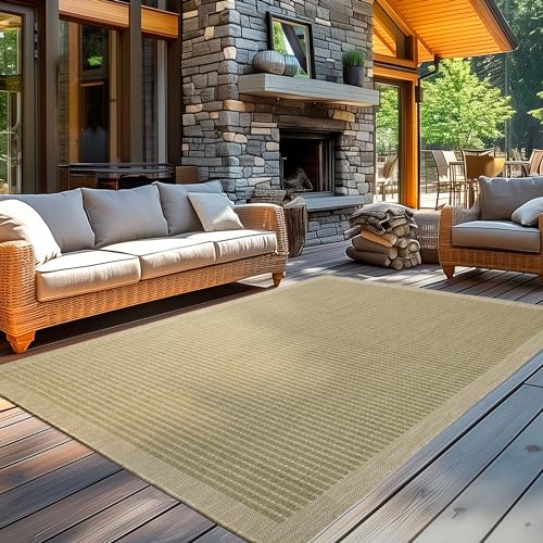 Carpetsale24 In- & Outdoor Teppich Wetterfest 80 x 150 cm Läufer Grün - Flur Waschbar, Wasserfest, Pflegeleicht und Flachgewebe - Ideal für Balkon, Garten, Terrasse und als Küchenläufer