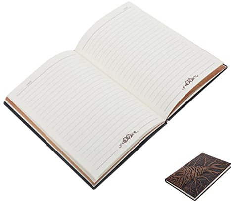 Lurrose Retro Embossed Notizbuch Mit Pu Vintage Design Für Und Notizen Mittelgroß Und Leicht Für Kreative Köpfe Und Planer