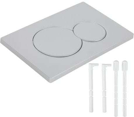Betätigungsplatte drückerplatte Chrom Kunststoff WC spülkasten ersatzteile modell kompatibel mit GEBERIT SIGMA 01 (matt silber)