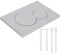 Placa de accionamiento placa de empuje de plástico cromado inodoro cisterna piezas de repuesto modelo compatible con Geberit Sigma 01 (plateado mate)