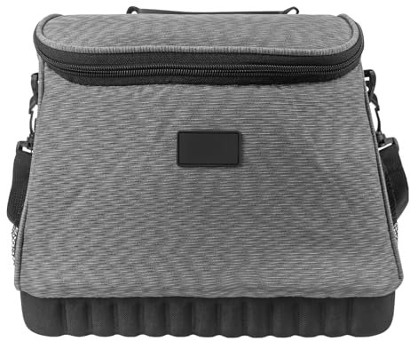 Linkidea Large Capacity Insulated Lunch Bag, EVA Hard Bottom Lunch Tote Bag for Adults, Leak Proof Insulated Lunch Box Bag Compatible with Bentgo Classic, Amathley, Crock-Pot(Grey)