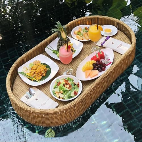 bttllke Bandeja Flotante para Piscina Bandeja Flotante para Piscina Bandeja Flotante, Flotadores para Piscinas para Adultos, Bandeja Flotante para Piscinas para Servir Bebidas, B