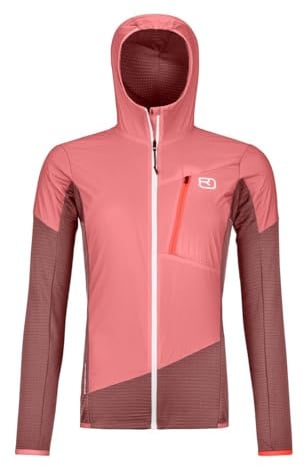 ORTOVOX LADIZ HYBRID JACKET W - Funktionale Merino Hybrid-Jacke für DAMEN mit winddichten Einsätzen für den alpinen Einsatz - VIOLETT - DAMEN - M