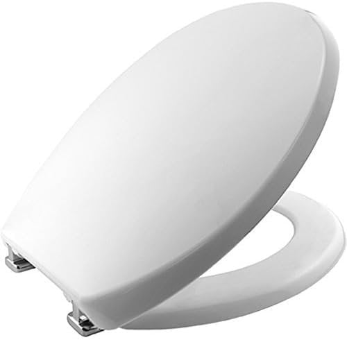 BEMIS Buxton ECO Ultra-Fix Thermoplastic White Toilet Seat. Non Slip Toilet Seat with Adjustable Chrome Hinges. Plastic Toilet Seat, Universal Toilet Seat, Easy to Clean & Quick Installation, White