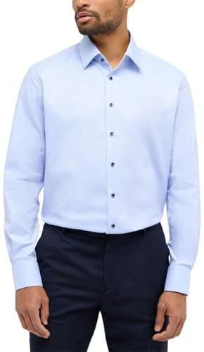 ETERNA Male Dynamic Cotton strukturiert MODERN FIT 45_H_1/1, 1/1, hellblau