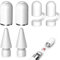 2 Stück Kappe für Apple Pencil 1. Generation + 2 Stück Spitzen Ersatz & Nib Zubehör für Apple Pencil 2/1 Generation+2 Anti-Verlust-Kappe aus Silikon
