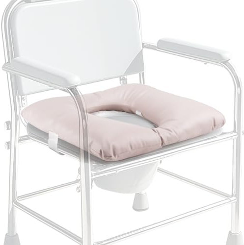 RoamReady Cojín de Asiento portátil para Personas Mayores, para Inodoro/Ducha/mesita de Noche, Asiento Acolchado de Ajuste Universal para Ancianos, Funda de Asiento de Inodoro de 17 x 17 Pulgadas con