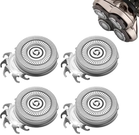Ersatzklingen für Scherkopf kompatibel mit Sku*l Pitbull Gold PRO Rasierer Ersatzklingen für 4 Scherköpfe (4er Pack)