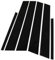 Szwaldaper Lot de 6 Garnitures de Couverture de Montant de fenêtre de Porte de Voiture, for Peugeot, 207 2006-2012, A-Noir Garniture décorative pour Montant de fenêtre(Black A-Black)
