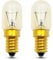 E14 Oven Bulb 300°C Heat Resistant, 230V SES Pygmy Oven Light Bulb Dimmable 360LM for AEG/Neff/Zanussi/Smeg/Bosch Ovens, Microwave, Salt Lamp, Fridge, Warm White 2700K, 2-Pack