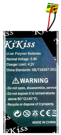 500mAh High Capacity Li-ion Polymer Mp3 Battery,Replacement Compatible for Apple iPod Nano 6 6th Gen 8GB 16GB with Tool Kits