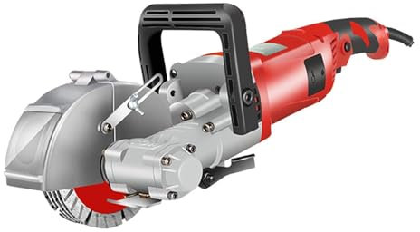 Wall Chaser Machine with 5 Blades, 4000W Power, 0-37mm Adjustable Cutting Width, 360° Dead-angle Grooving for Walls, Floors, and Reinforcement Cutting