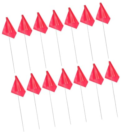 TOPBATHY 50pcs Hand Held Flags Sticks Marker Flags for Garden Lawn Landscape Sprinkler Irrigation