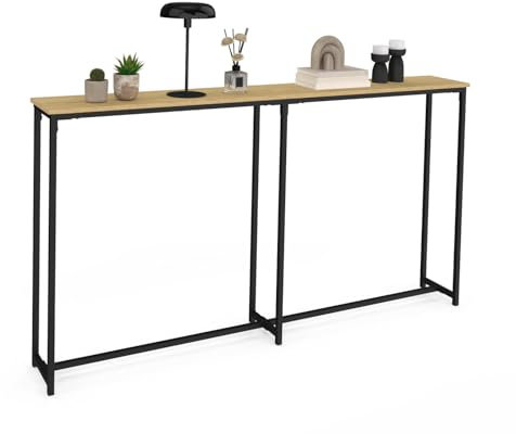 IDMarket - Konsolentisch, Sofa-Endstück, Detroit Beistelltisch, platzsparend, industrielles Design