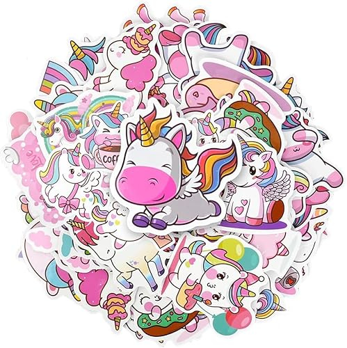 Ainvliya 100 Stück Cute Aufkleber Laptop Telefon Gitarre Skateboard Notebook Auto Motorrad Fahrrad Cartoon Vinyl Stickers Wasserdicht Aufkleber für Jugendliche Kinder Erwachsene