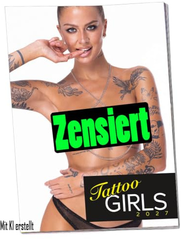 SexyGIRLS Erotik Kalender 2027 | Pin-Up Wandkalender A3 | Heißer Erotikkalender für Männer | Geschenk & Deko (Tattoo-Girls) | mit KI erstellt