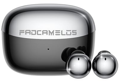 FADCAMELOS Aesthetic 2-in-1 Wireless Earbuds, Bluetooth 6.0 Ultra-Mini Stylish Headphones for Sleep & Day, Built in Mics & Enhanced Bass Earphones, IPX5 Waterproof All in Comfortable Ear buds