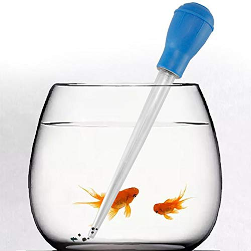 Haofy Pipette Zur Flüssigkeitsmessung Im Aquarium, 30 Ml Kunststoff-Aquarium-Pipetten-Wasserwechsler, Präzise Dosierung, Staubentfernung, Futterreinigung für Mini-Aquarien-Bastler (Blue)