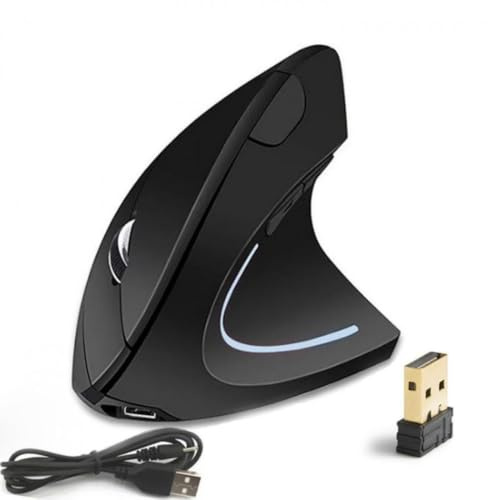 Ratón Ergonómico Vertical con Batería Recargable Bluetooth Dual 5.4 + 2.4G