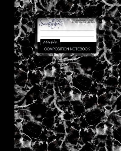 Marble Composition Notebook: College Ruled Writeræs Notebook for School/Teacher/Office/Student [ Perfect Bound * Large * Black & White ]