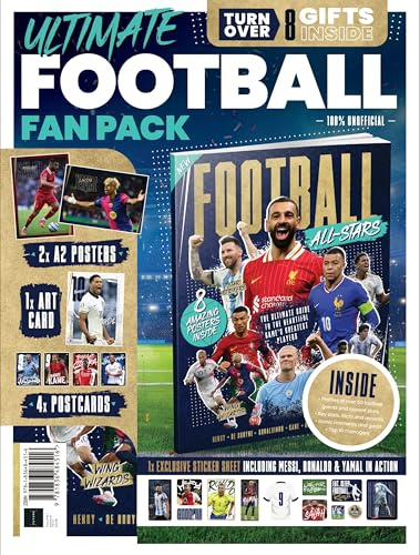 Football Ultimate Fan Gift Pack: Includes Football All-Stars Bookazine, 8 Posters, Stickers & Art Cards - Perfect Party Bag Filler for Kids - Ultimate Christmas Gift for Fans