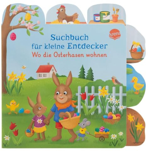 Suchbuch für kleine Entdecker. Wo die Osterhasen wohnen: Erster Suchspaß und Bildwörterbuch ab 18 Monaten. Ostern. Selbstständige Beschäftigung. Kleinkind. Geschenk