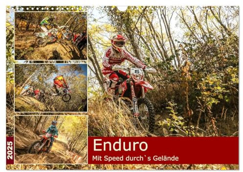 Enduro Mit Speed durch`s Gelände (Wandkalender 2025 DIN A3 quer), CALVENDO Monatskalender: Spannender Motorsport-Kalender (CALVENDO Sport)