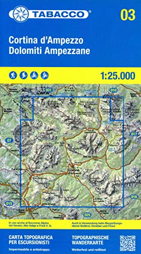03 Cortina d'Ampezzo e Dolomiti Ampezzane: 1:25000