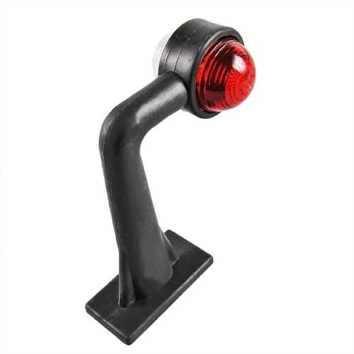 ProPlus 343719 Umrissleuchte rot/weiß 185mm Positionsleuchte rechtwinklige Ausführung Begrenzungsleuchte für Anhänger