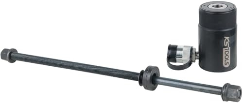 KS Tools 700.1788 Hydraulik-Hohlkolbenzylinder-Satz 12 t mit Spindel, 2-tlg.