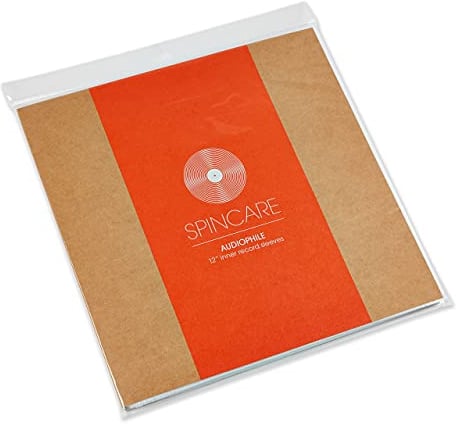 100x 12 Innenhüllen Für LP Schallplatten | Audiophile 12 Zoll Antistatische Gefüttert Vinyl Schutzhüllen | Mehrlagige Innenhülle Aus Reispapier