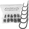 QualyQualy Assortment Fishing Hooks 3#-12# Barbed Hook Black Fishing Hooks For Carp Bass 500 Pcs/Set