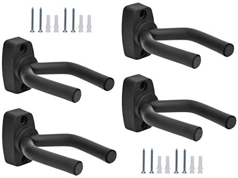 Soporte Pared Guitarra 4 Piezas Oporte de Guitarra Guitar Hanger Hakenhalter Wandhalterung Colgador de Guitarra El¨¦ctrica Acustica Tama?o Ajustable Para Colgar Guitarra en Pared o Perchero