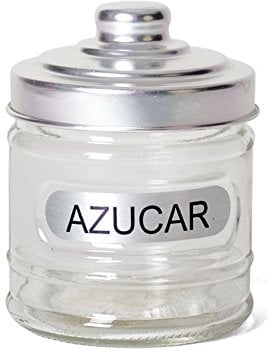 Gerimport Azucarero Cristal Diametro 8cm Altura 10 Tapa Metal