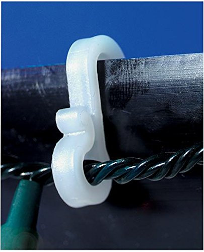 Ex-Pro® Mini Gutter Hooks Clips Outdoor Christmas Xmas Icicle Fairy Lights Plastic White- Pack of 36
